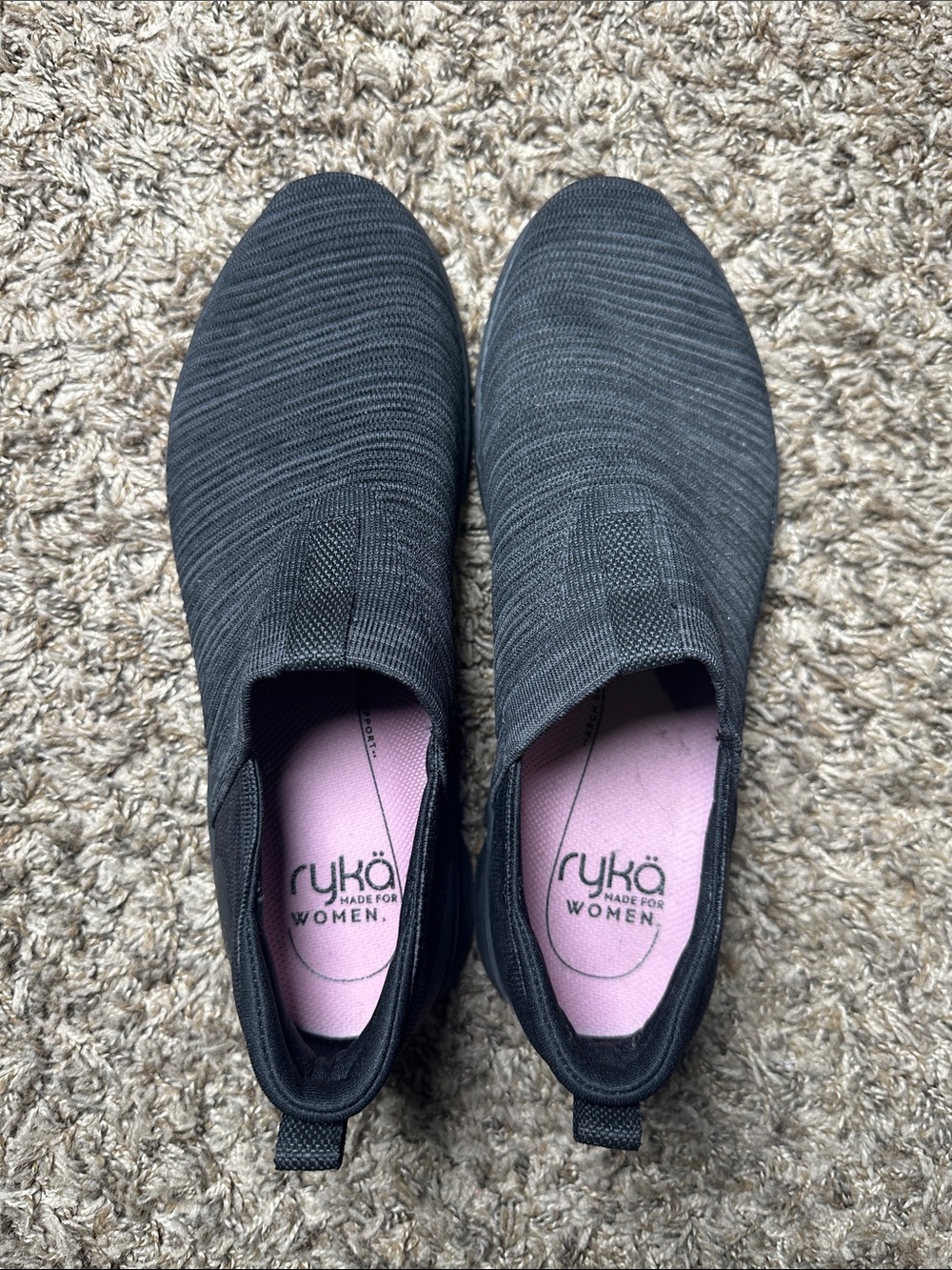 Ryka Captivate Women’s 11W Black Knit Slip On Walking Shoes Comfort Sneakers - Picture 7 of 7